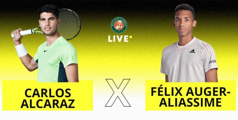 [AO VIVO] Acompanhe Alcaraz x Aliassime em Roland Garros em tempo real