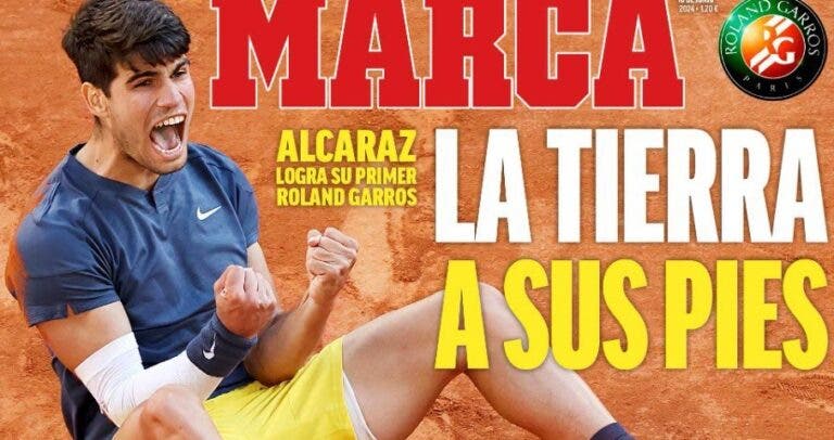 Título de Alcaraz domina primeiras páginas em jornais internacionais