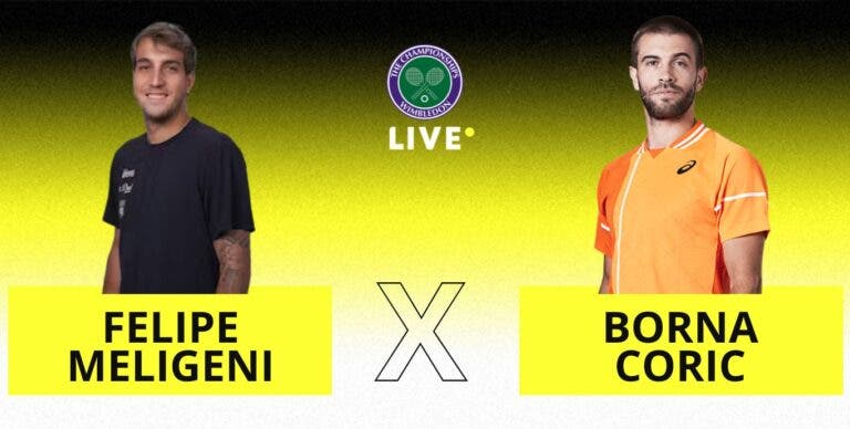 [AO VIVO] Acompanhe Felipe Meligeni x Coric em Wimbledon em tempo real