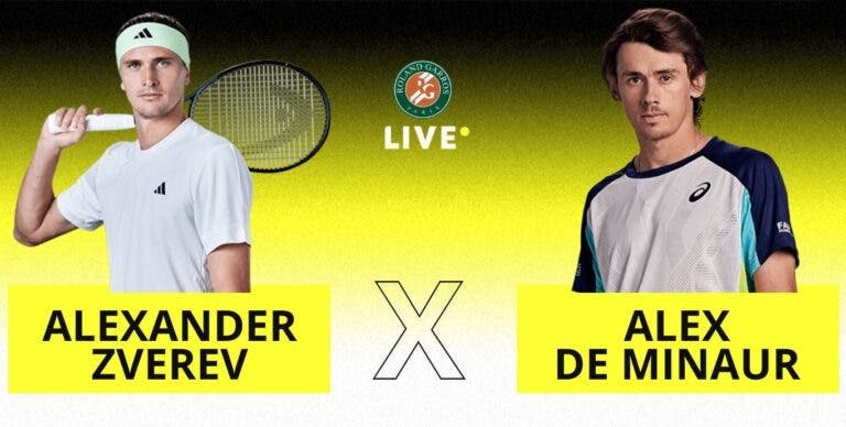 [AO VIVO] Acompanhe Zverev x De Minaur em Roland Garros em tempo real