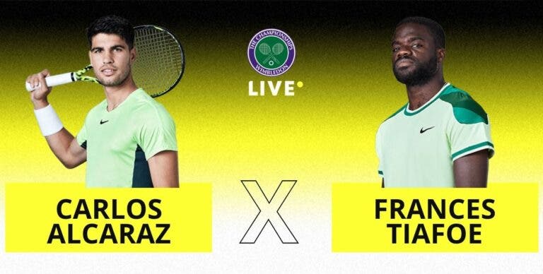 [AO VIVO] Acompanhe Alcaraz x Tiafoe em Wimbledon em tempo real
