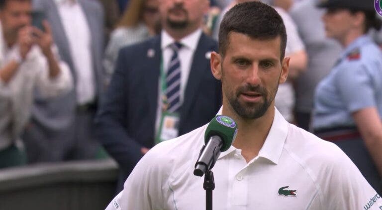 Djokovic: “Só arrisquei jogar neste estado porque é Wimbledon”
