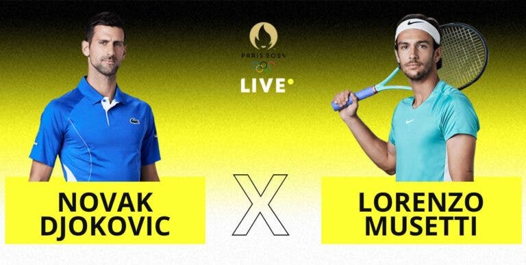 [AO VIVO] Acompanhe Djokovic x Musetti em Paris 2024 em tempo real