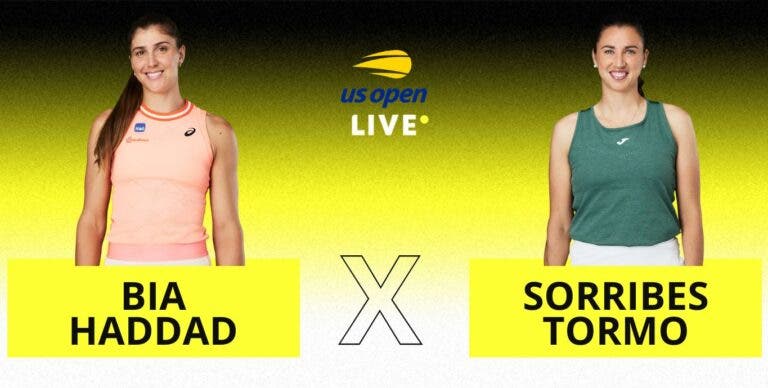 [AO VIVO] Acompanhe Bia Haddad x Sorribes Tormo no US Open em tempo real