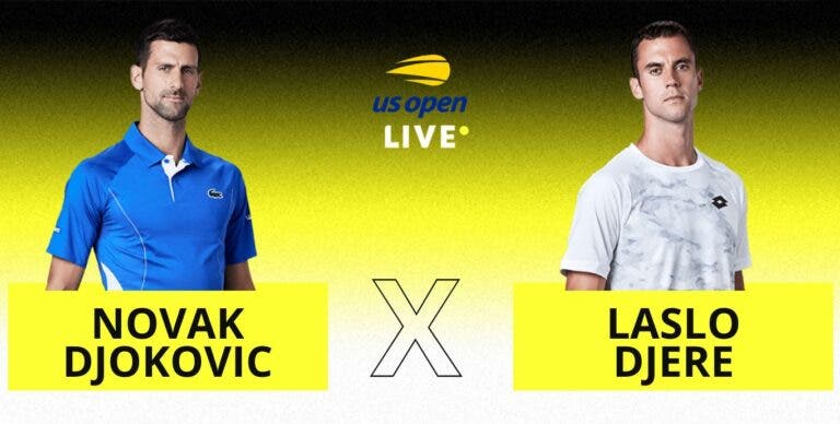 [AO VIVO] Acompanhe Djokovic x Djere no US Open em tempo real