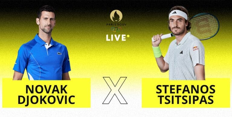 [AO VIVO] Acompanhe Djokovic x Tsitsipas nos Jogos Olímpicos em tempo real