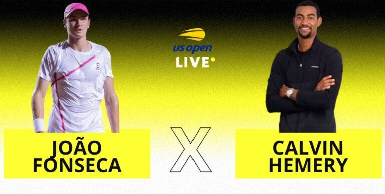 [AO VIVO] Acompanhe João Fonseca x Hemery no US Open em tempo real