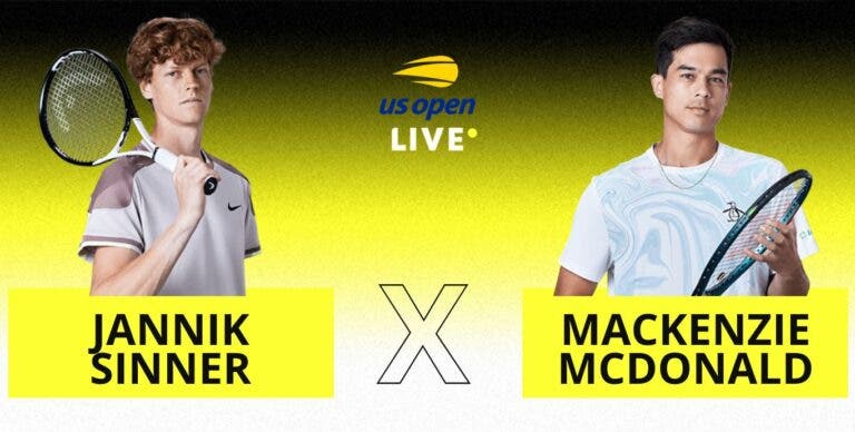 [AO VIVO] Acompanhe Sinner x McDonald no US Open em tempo real