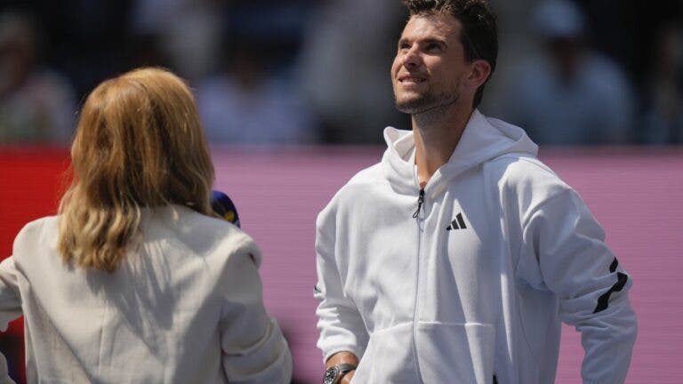 Thiem foi homenageado e teve emotivo discurso no adeus ao US Open