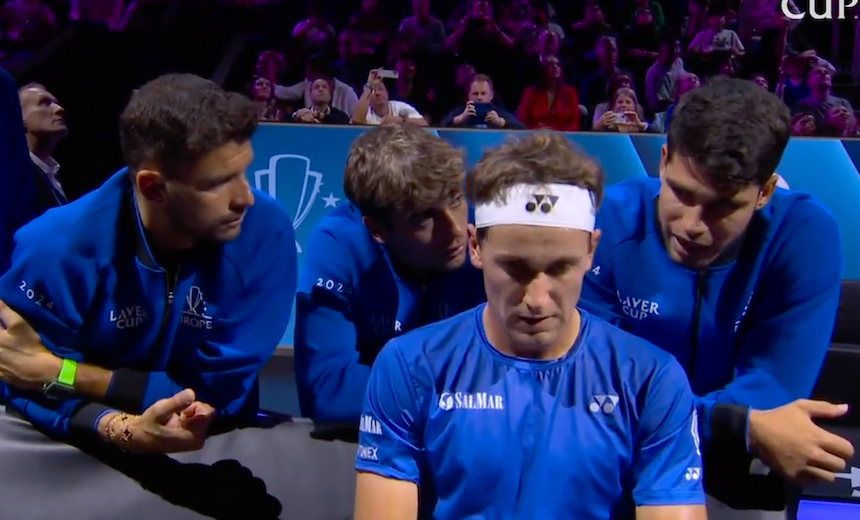 [VÍDEO] Alcaraz e Dimitrov viram treinadores de Ruud na Laver Cup