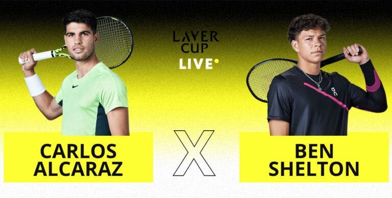 [AO VIVO] Acompanhe Alcaraz x Shelton na Laver Cup em tempo real