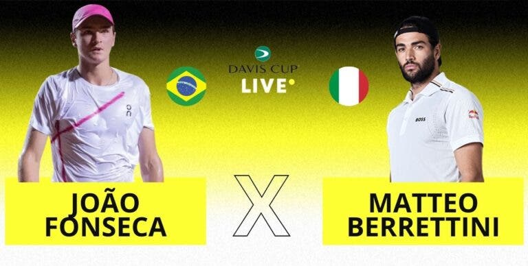 [AO VIVO] Acompanhe João Fonseca x Berrettini pela Davis Cup Finals em tempo real