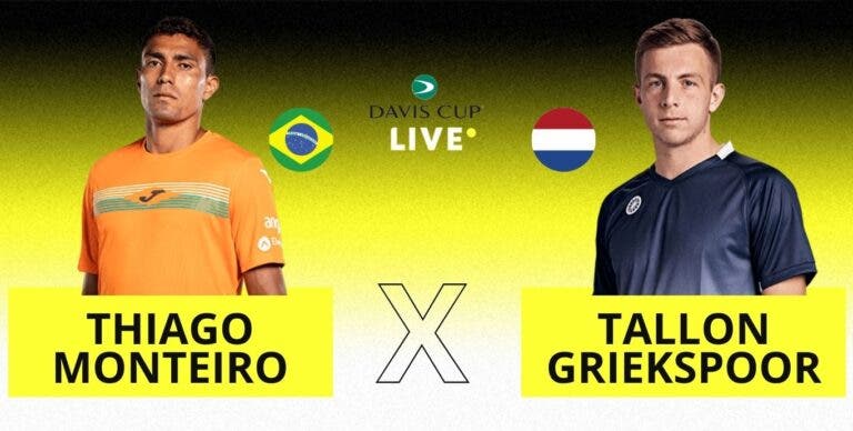 [AO VIVO] Acompanhe Thiago Monteiro x Griekspoor pela Davis Cup Finals em tempo real