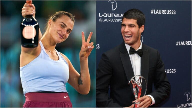 Alcaraz foi um dos primeiros a dar os parabéns para Sabalenka