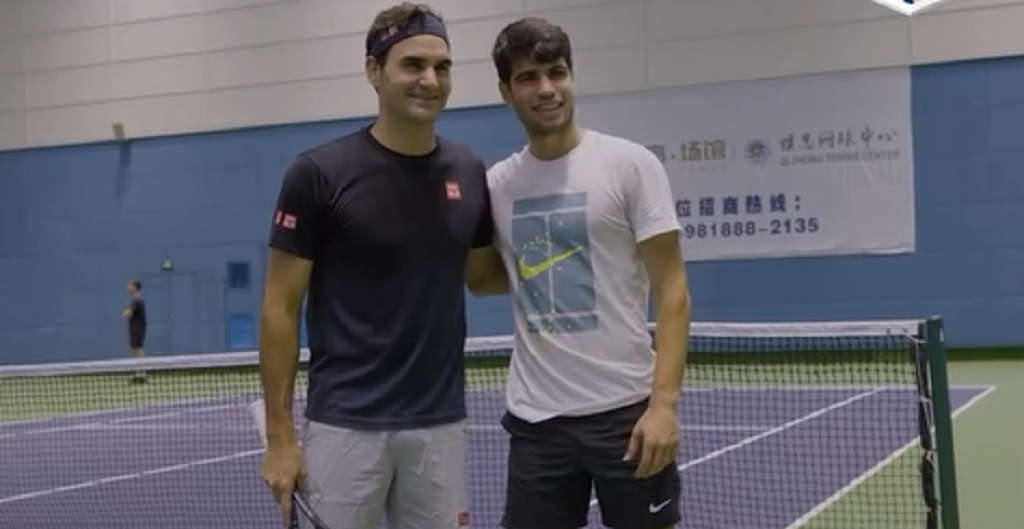 [VÍDEO] Confira o tão aguardado treino entre Alcaraz e Federer em Shanghai