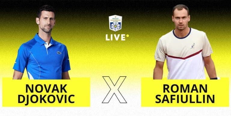 [AO VIVO] Acompanhe Djokovic x Safiullin em Shanghai em tempo real