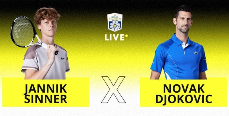 [AO VIVO] Acompanhe Sinner x Djokovic na final em Shanghai em tempo real