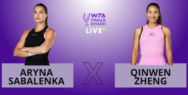 [AO VIVO] Acompanhe Sabalenka x Zheng no WTA Finals em tempo real