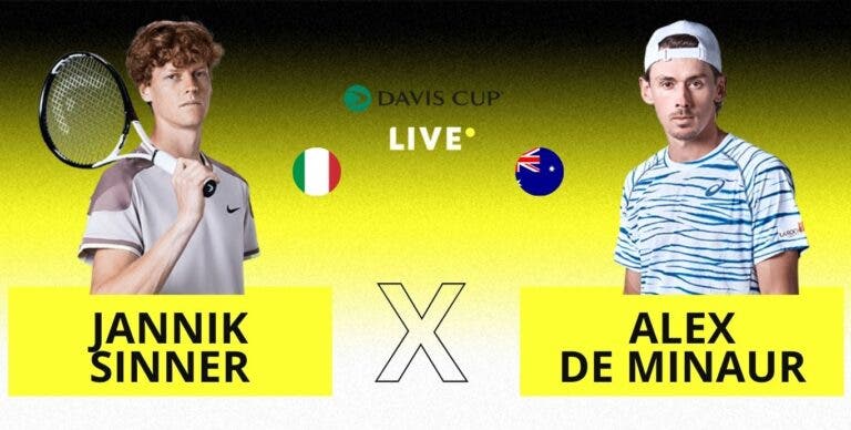 [AO VIVO] Acompanhe Sinner x De Minaur pela Copa Davis em tempo real