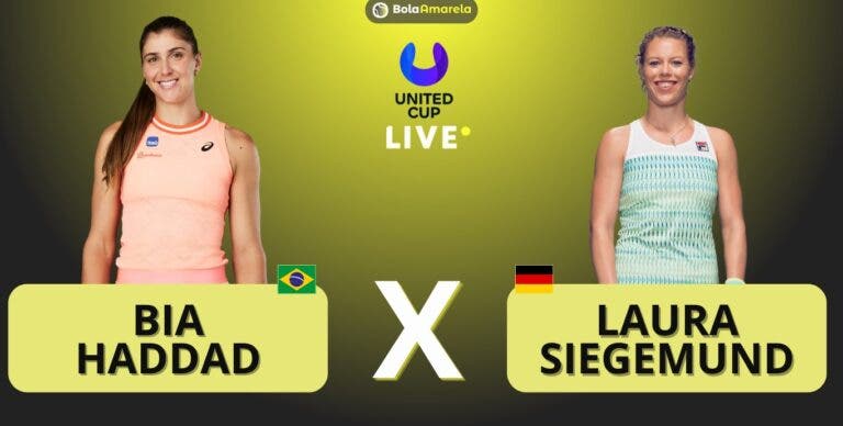 [AO VIVO] Acompanhe Bia Haddad x Siegemund na United Cup em tempo real