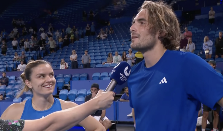 [VÍDEO] Sakkari e Tsitsipas revelam quais golpes não tirariam um do outro