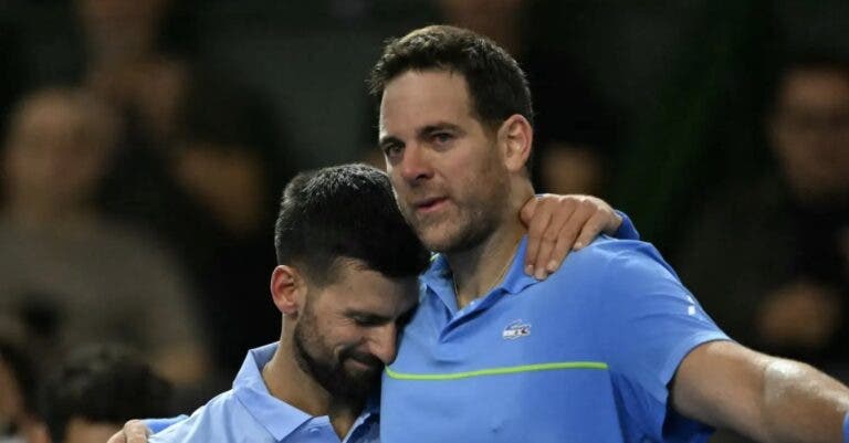 Del Potro se despediu das quadras em lágrimas e com ajuda de Djokovic