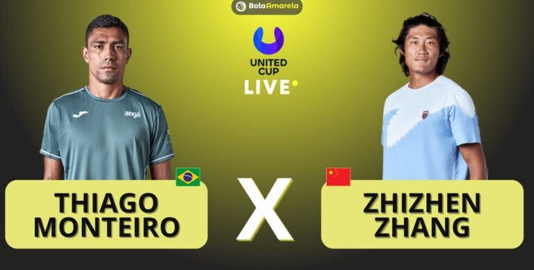 [AO VIVO] Acompanhe Thiago Monteiro x Zhang na United Cup em tempo real