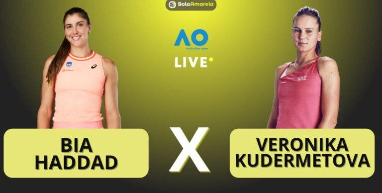 [AO VIVO] Acompanhe Bia Haddad x Kudermetova no Australian Open em tempo real