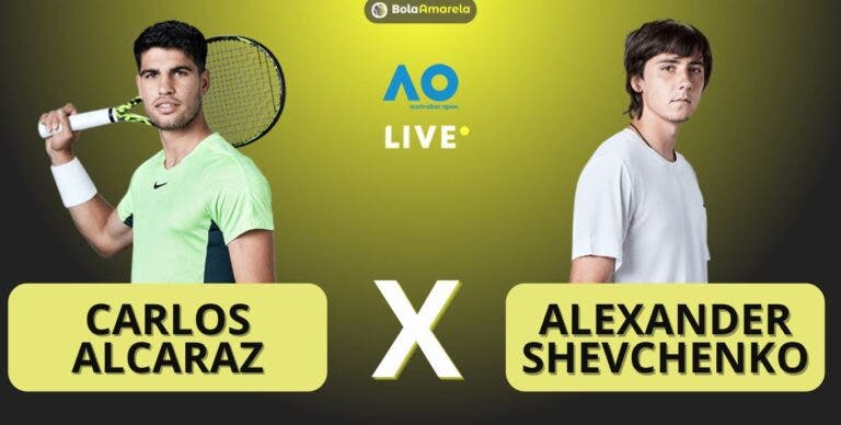 [AO VIVO] Acompanhe Alcaraz x Shevchenko no Australian Open em tempo real