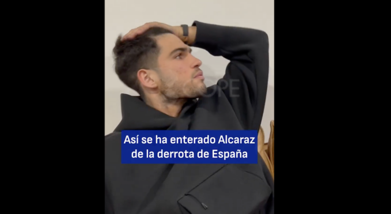 [VÍDEO] O momento em que Alcaraz descobriu que a Espanha perdeu para Portugal na Liga das Nações