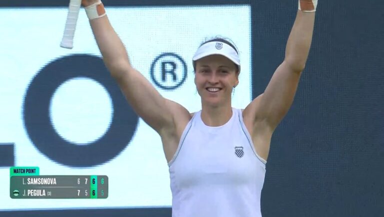 Samsonova saca 18 aces e elimina Pegula em Berlim