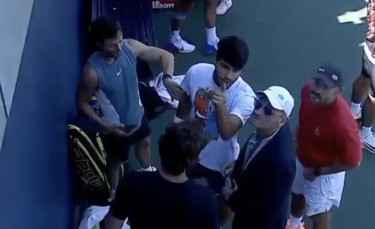[VÍDEO] Alcaraz se irrita com a falta de privacidade nos treinos no US Open