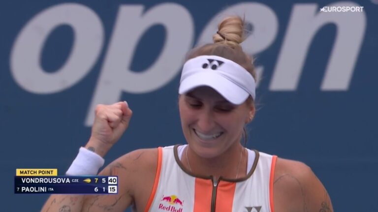 Vondrousova joga muito e despacha Paolini rumo às oitavas do US Open