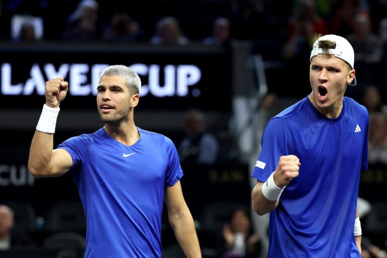 Mundo-Europa, 1-3: Alcaraz e Mensik vencem par e mantêm europeus na frente em São Francisco