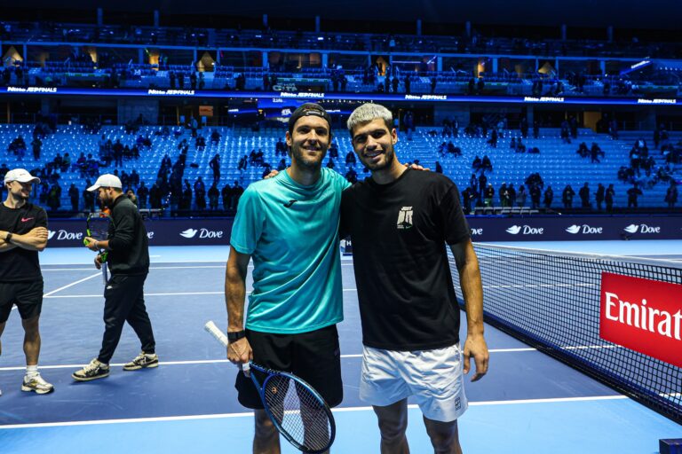 TREINO DE LUXO! João Sousa aqueceu Carlos Alcaraz nas ATP Finals