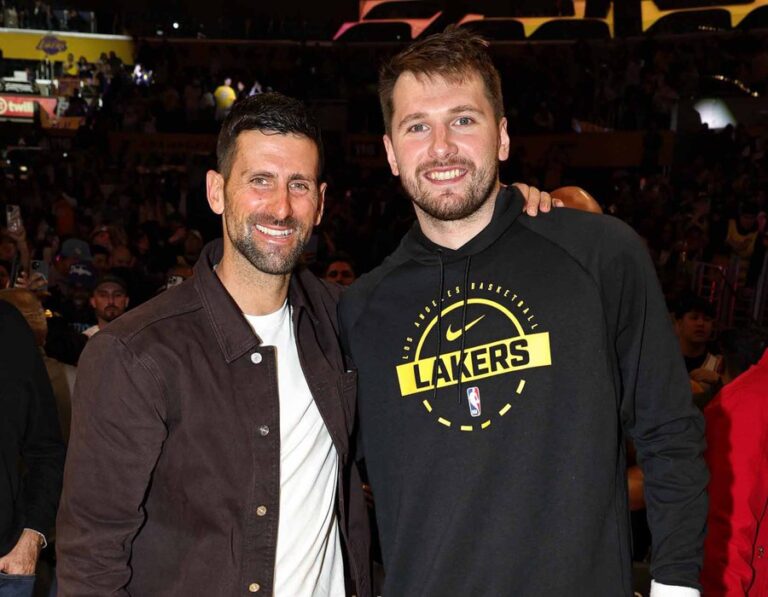 Djokovic foi ver um jogo dos Lakers e Doncic ficou rendido: «Para mim é o GOAT»