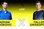 [AO VIVO] Acompanhe Djokovic x Griekspoor em Genebra em tempo real
