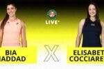 [AO VIVO] Acompanhe Bia Haddad x Cocciaretto em Roland Garros em tempo real